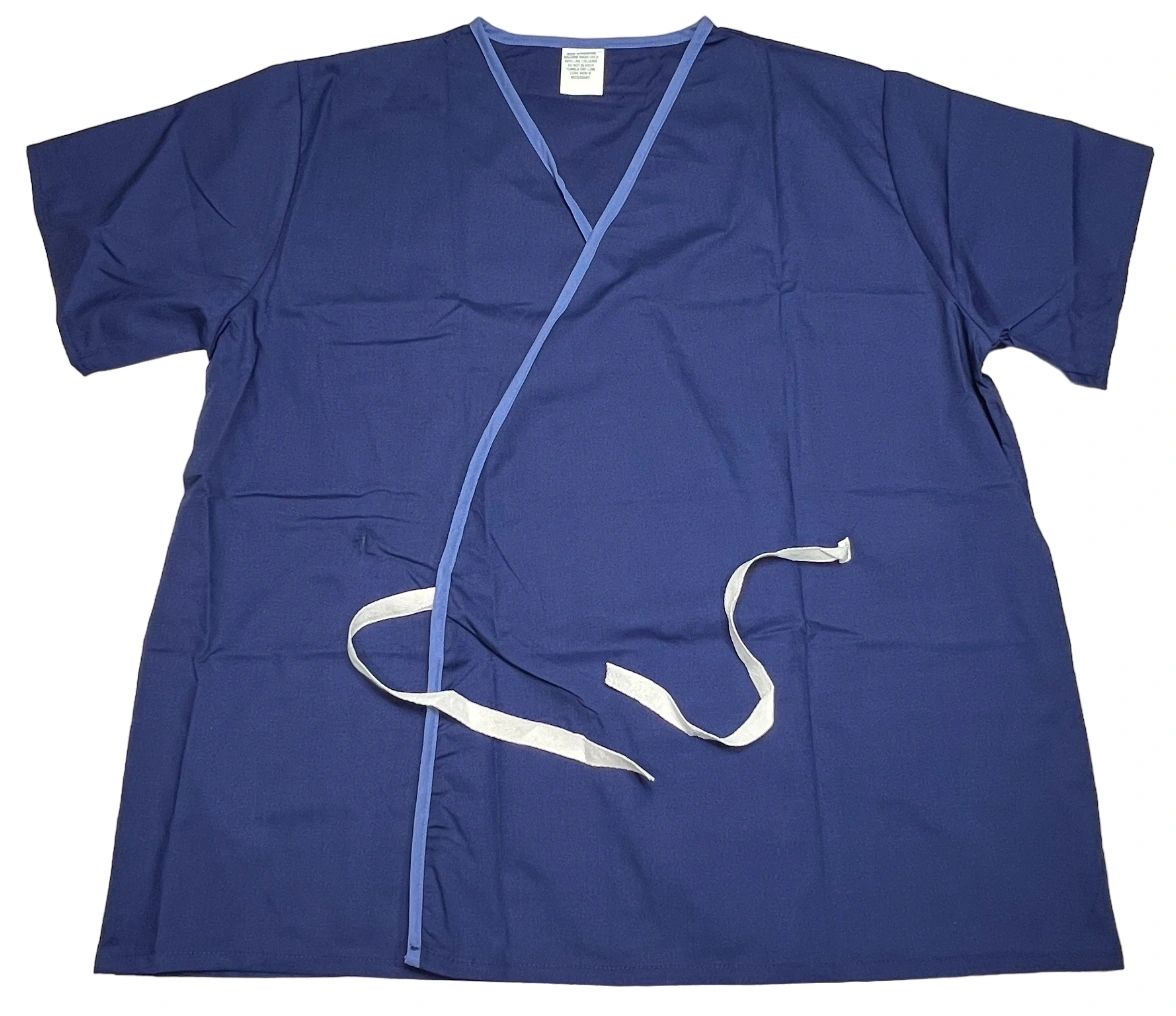 Mammography Patient Gowns Front Open Cloth Mammo Exam Gowns Dark Royal
